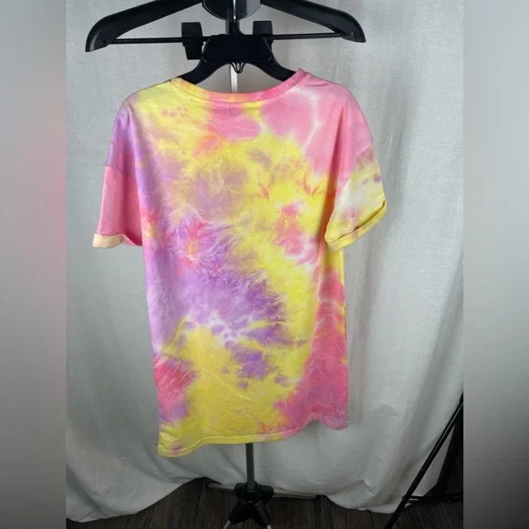 ELODIE TIE DYE CREW NECK T-SHIRT DRESS Size Small NWT - Picture 9 of 17